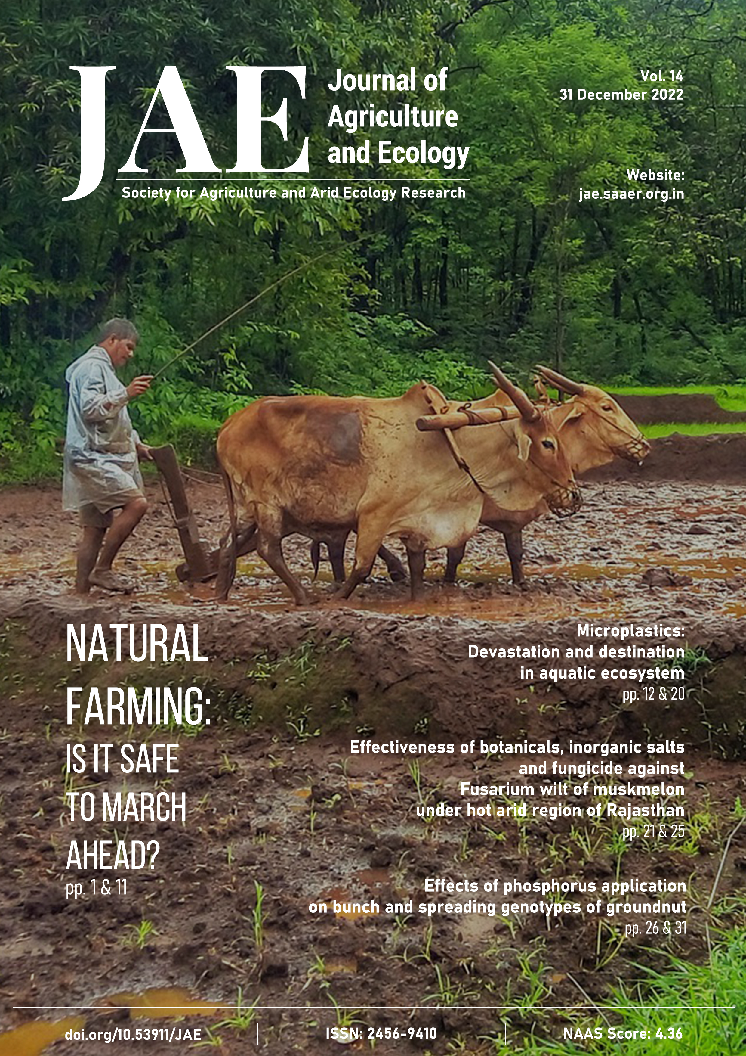 Journal of Agriculture and Ecology Issue 14 Cover