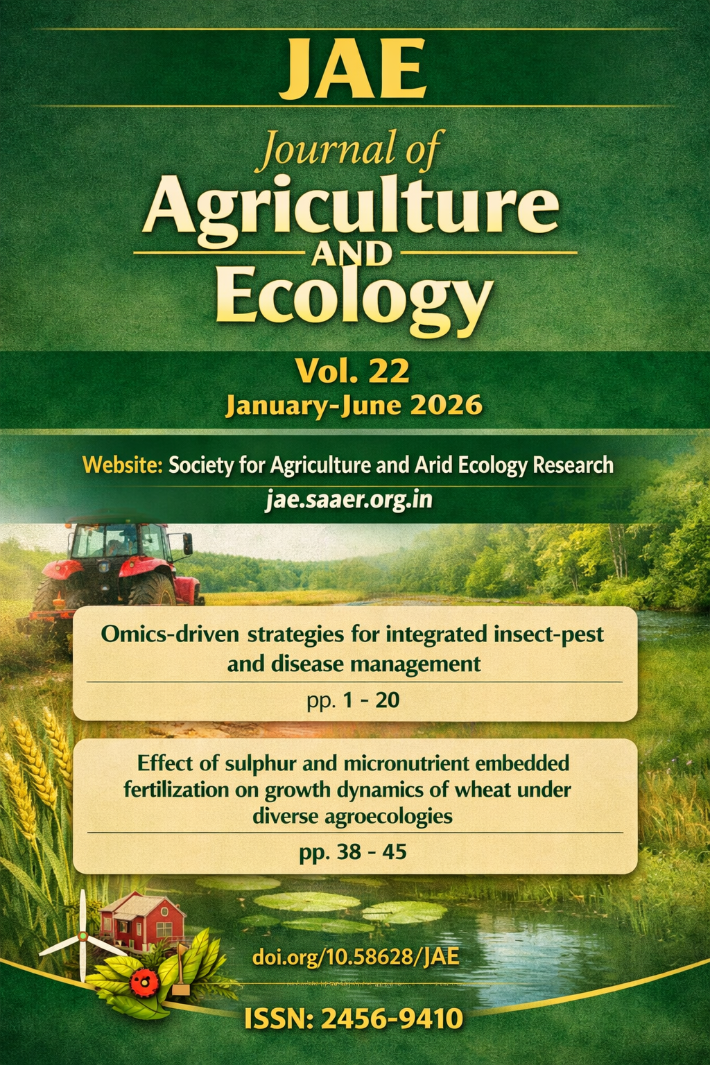 					View Vol. 22 (2026): Journal of Agriculture and Ecology
				